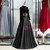 Black Satin Velvet Long Sleeve Cut Out Prom Dress