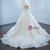 White Ball Gown Sequins Off the Shoulder Long Sleeve Wedding Dress