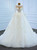 White Tulle Sequins High Neck Long Sleeve Wedding Dress White Tulle Sequins High Neck Long Sleeve Wedding Dress
