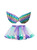 Girl Multicolor Tulle Wings Tutu Skirt