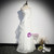 White Mermaid Tulle Sequins Spaghetti Straps Prom Dress