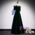 Dark Green Velvet Spaghetti Straps Prom Dress