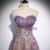 Purple Tulle Sequins Sweetheart Pleats Prom Dress