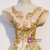 Gold Tulle Sequins Cap Sleeve Scoop Prom Dress