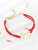 Red Anchor And Chain Detail Bracelet