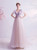 In Stock:Ship in 48 Hours Light Purple Tulle V-neck Beading Prom Dress