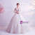 In Stock:Ship in 48 Hours White Tulle Sequins Long Sleeve Appliques Wedding Dress