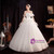 In Stock:Ship in 48 Hours White Ball Gown Organza Wedding Dress