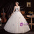 In Stock:Ship in 48 Hours White Ball Gown Tulle Strapless Wedding Dress