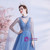 In Stock:Ship in 48 Hours Blue Tulle V-neck Beads Prom Dress In Stock:Ship in 48 Hours Blue Tulle V-neck Beads Prom Dress