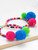 Pom Pom Decorated Beaded Earrings