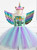 Girls Unicorn Costume Sequins Tutu Dress With Wing