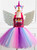 Girls Unicorn Tulle Tutu Dress With Silver Wing