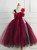 Handmade Burgundy Tulle Tutu Girls Dress