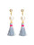 Rhinestone & Faux Pearl Tassel Earrings