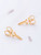 Gold Scissors Shaped Stud Earrings