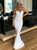 In Stock:Ship in 48 Hours White Mermaid Sequins Spaghetti Straps Party Dress