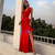In Stock:Ship in 48 Hours Red V-neck Party Dress