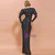 In Stock:Ship in 48 Hours Black Mermaid Long Sleeve V-neck Party Dress