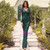 In Stock:Ship in 48 Hours Sexy Green Sequins V-neck Long Sleeve Party Dress