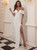 In Stock:Ship in 48 Hours White Sequins Party Dress With Side Split