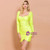 In Stock:Ship in 48 Hours Green Square Long Sleeve Party Dress