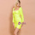 In Stock:Ship in 48 Hours Green Square Long Sleeve Party Dress