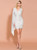 In Stock:Ship in 48 Hours Silver Sequins V-neck Party Dress