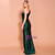 In Stock:Ship in 48 Hours Green Sequins Cut Out Party Dress