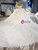 Light Champagne Tulle Sequins Strapless Appliques Beading Wedding Dress