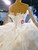 Light Champagne Tulle Sequins Strapless Appliques Beading Wedding Dress