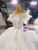 White Ball Gown Tulle Sequins Corset Wedding Dress