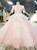 Pink Tulle Sequins Short Sleeve Beading Flower Girl Dress