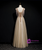 Champagne Tulle Hand Work Beading Long Prom Dress