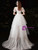 White Tulle Appliques Square Short Sleeve Wedding Dress