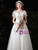 White Tulle Spaghetti Straps Appliques Wedding Dress