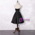 A-Line Black Satin Sweetheart Pleats Homecoming Dress