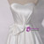 A-Line White Satin Sweetheart Pleats Homecoming Dress