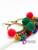 Tassel & Pom Pom Decorated Hoop Earrings