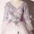 Gray Ball Gown Tulle V-neck Long Sleeve Quinceanera Dress