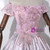 Pink Satin Off the Shoulder Appliques Quinceanera Dress