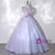 Violet Tulle Short Sleeve Appliques Quinceanera Dress