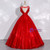 Red Ball Gown Tulle Beading Backless Quinceanera Dress