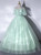 Light Green Tulle Appliques Short Sleeve Quinceanera Dress