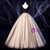 Black Tulle Appliques Puff Sleeve Quinceanera Dress