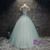 Light Blue Tulle Backless Short Sleeve Appliques Quinceanera Dress
