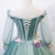 Green Tulle Off the Shoulder Long Sleeve Appliques Quinceanera Dress