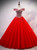 Red Tulle Off the Shoulder Beading Sequins Quinceanera Dress