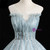 Blue Gray Ball Gown Tulle Sequins Beading Quinceanera Dress