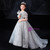 In Stock:Ship in 48 Hours Silver Gray Sequins Flower Girl Dress